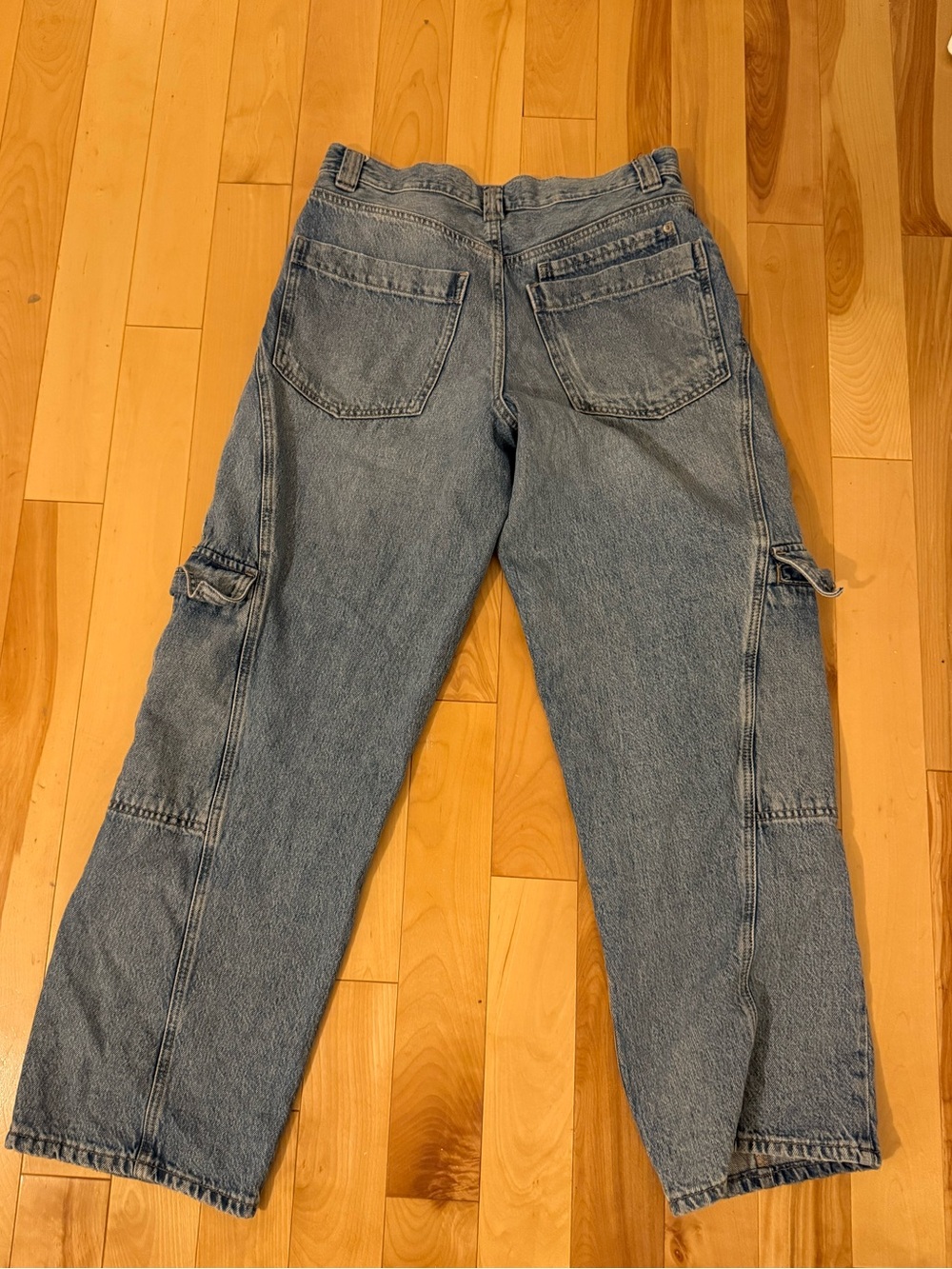 Garage Women's Light Blue Cargo Denim Jeans - Picture 4 of 5